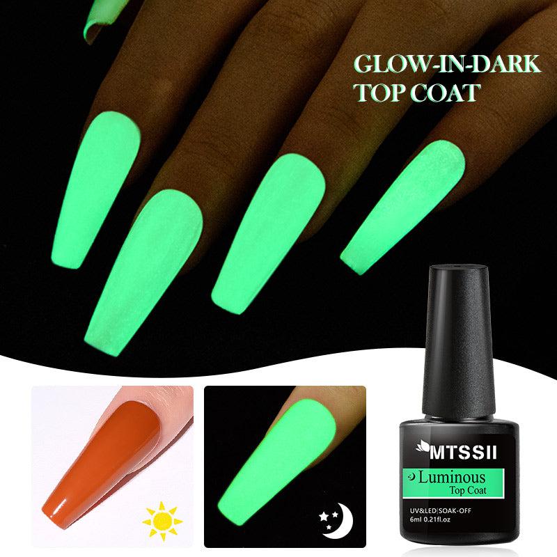 Glow in the Dark Gel Nail Polish Luminous Top Coat for Salon Manicure DIY