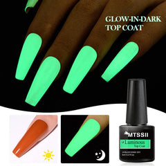 Glow in the Dark Gel Nail Polish Luminous Top Coat for Salon Manicure DIY