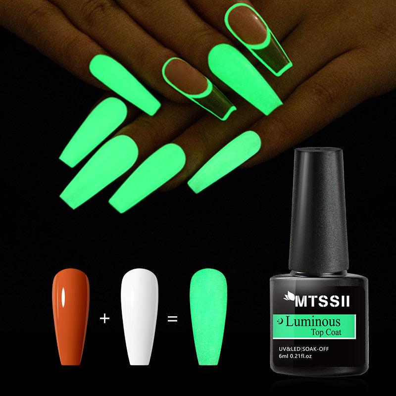 Glow in the Dark Gel Nail Polish Luminous Top Coat for Salon Manicure DIY