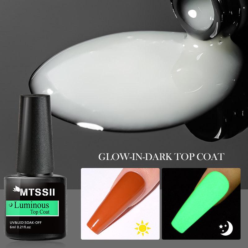 Glow in the Dark Gel Nail Polish Luminous Top Coat for Salon Manicure DIY