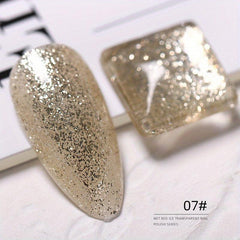 Glitter Gel Nail Polish with Diamond Sequins