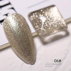 Glitter Gel Nail Polish with Diamond Sequins