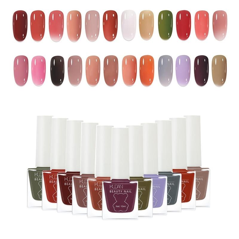 6pcs Water Based Nail Polish Set - Quick Drying Lasting Glossy Lacquer