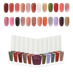 6pcs Water Based Nail Polish Set - Quick Drying Lasting Glossy Lacquer