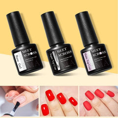 2 Pcs Gel Polish Kit: Top Coat, Matte Top Coat, Gel Polish Base