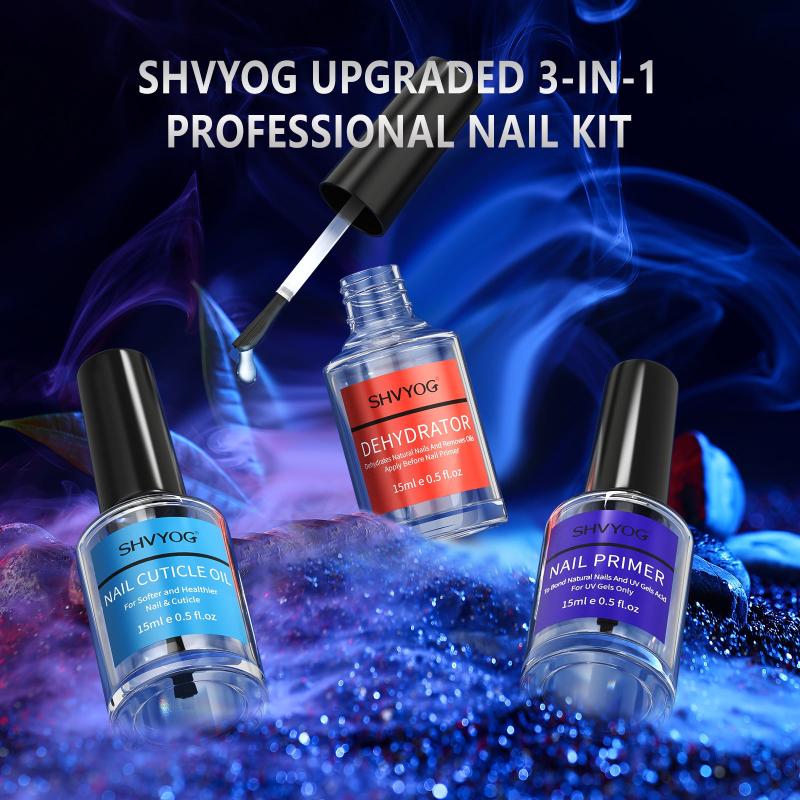 Professional Nail Kit with Dehydrator, Bond Primer, Cuticle Fast Air Dry
