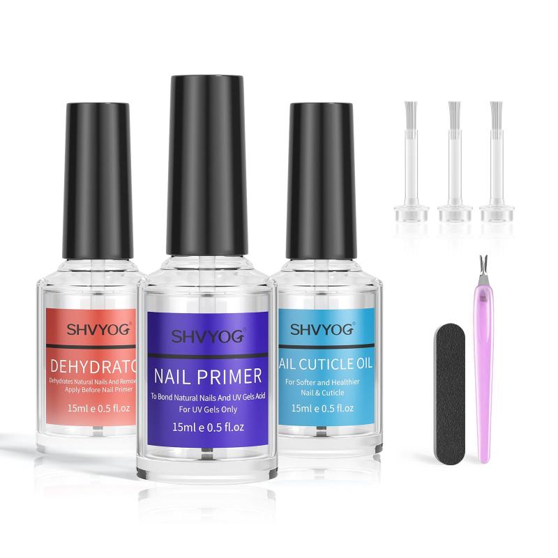 Professional Nail Kit with Dehydrator, Bond Primer, Cuticle Fast Air Dry