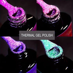 Long Lasting Glitter Gel Polish with Aurora Effect