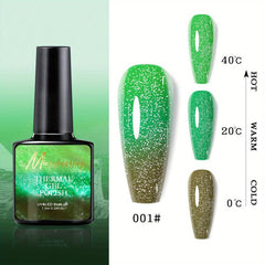 Long Lasting Glitter Gel Polish with Aurora Effect