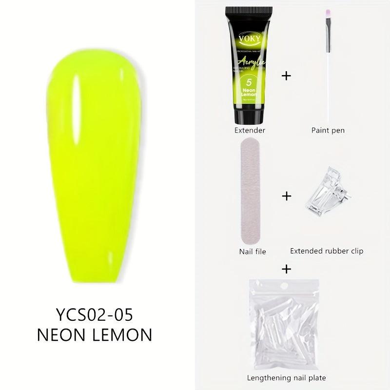 Nail Extension Gel Set with 24 Pcs Nail Tips