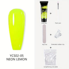Nail Extension Gel Set with 24 Pcs Nail Tips