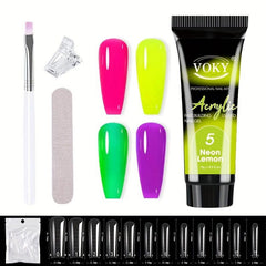 Nail Extension Gel Set with 24 Pcs Nail Tips