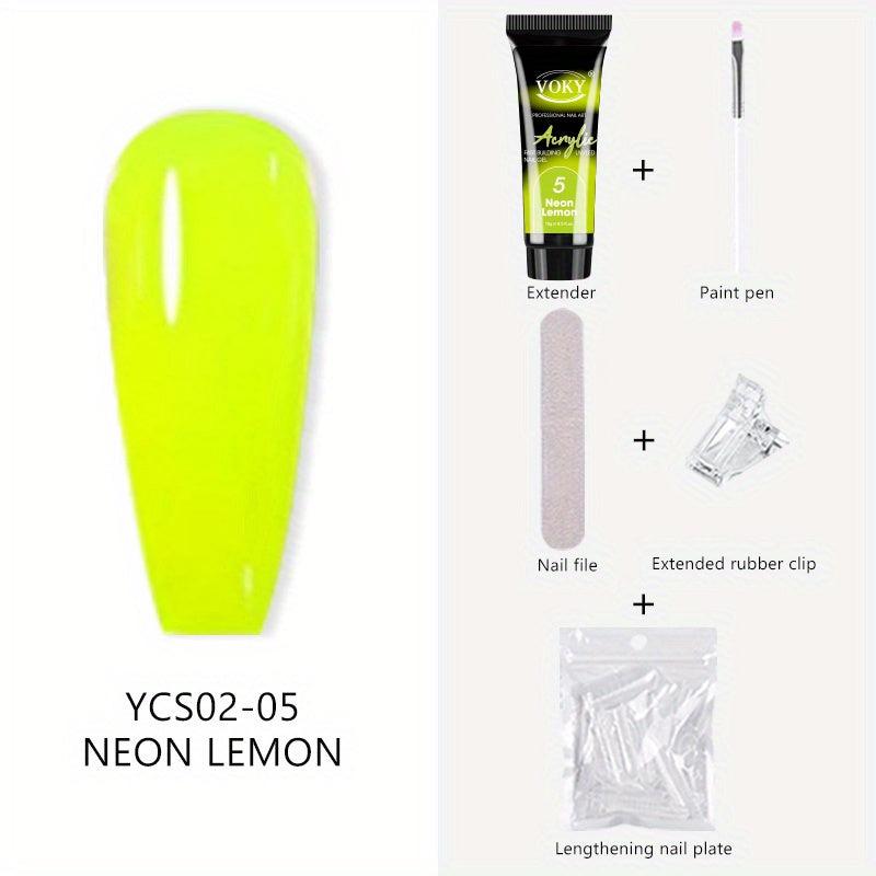 Nail Extension Gel Set with 24 Pcs Nail Tips