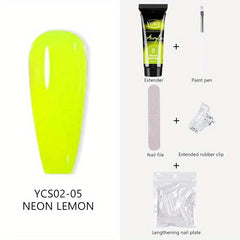 Nail Extension Gel Set with 24 Pcs Nail Tips