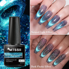 9D Cat Eye Gel Nail Polish Chameleon Magic Galaxy Effect Soak Off Varnish