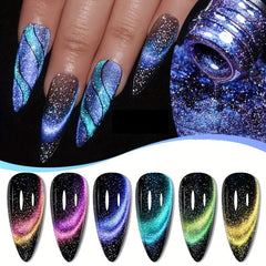 9D Cat Eye Gel Nail Polish Chameleon Magic Galaxy Effect Soak Off Varnish