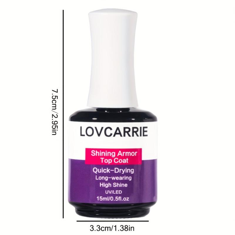 No Wipe Top Coat Gel Nail Polish High Gloss Shine Finish