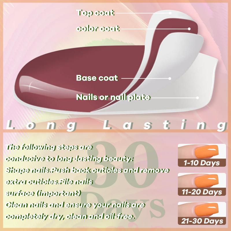 Red And Gel Nail Polish Set Long Lasting Quick Drying Formula No Wipe 10ml 2pcs