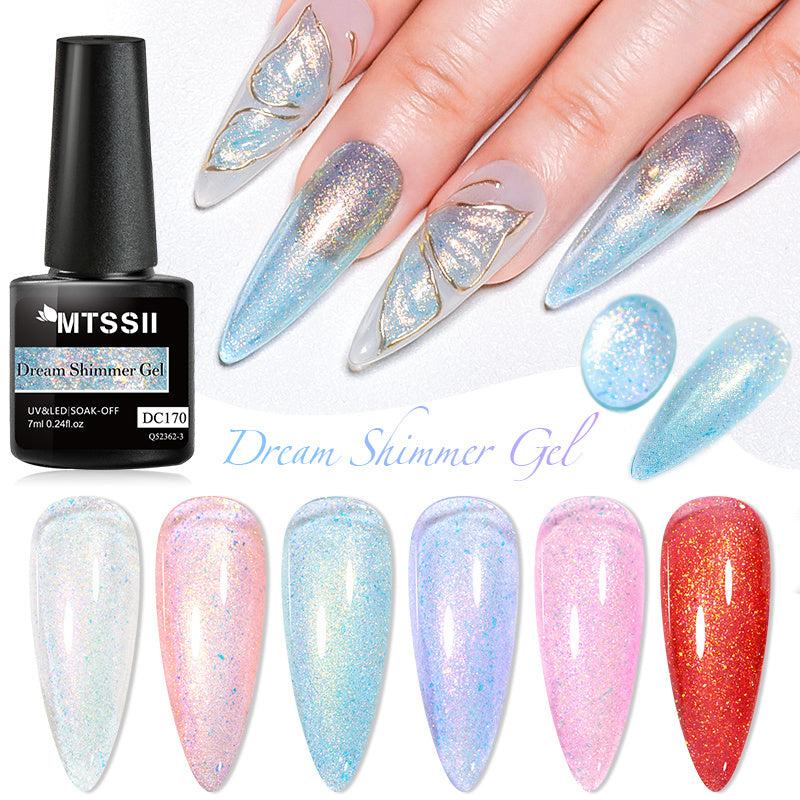 7ml Holographic Mermaid Nail Polish Glitter Gel Varnish Lacquer