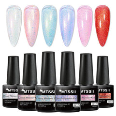 7ml Holographic Mermaid Nail Polish Glitter Gel Varnish Lacquer