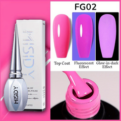 12 Colors Glow In Dark Gel Nail Polish Soak Off Bright Pink Green Yellow Sparkle