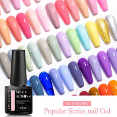 8pcs Neon Gel Nail Polish Set Bright Pink Yellow Green Long Lasting Varnish