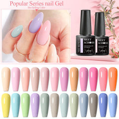 8pcs Neon Gel Nail Polish Set Bright Pink Yellow Green Long Lasting Varnish