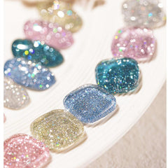 Glitter Gel Nail Polish with Sequins for Salon and Home Use