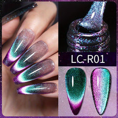 Diamond Cat Magnetic Gel Nail Polish Reflective Glitter 9D Holographic Gel