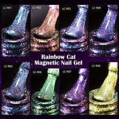Diamond Cat Magnetic Gel Nail Polish Reflective Glitter 9D Holographic Gel