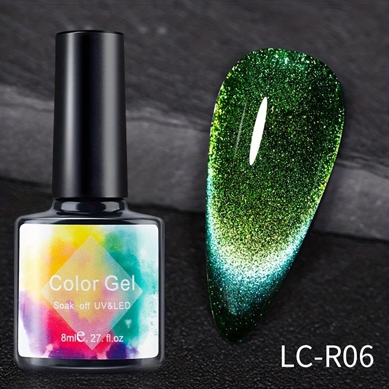 Diamond Cat Magnetic Gel Nail Polish Reflective Glitter 9D Holographic Gel