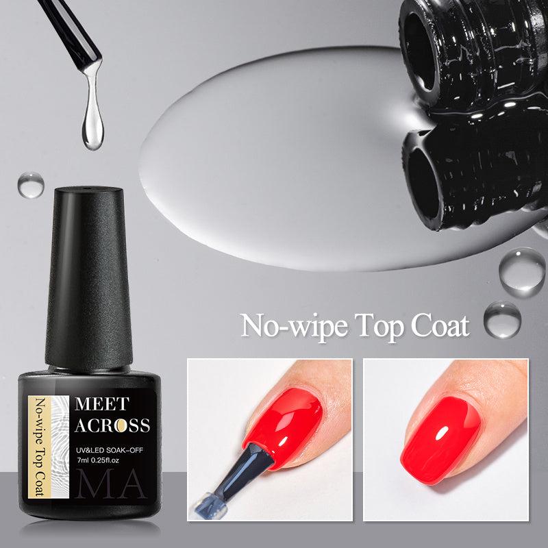 3Pcs Gel Top Coat Base Coat No Wipe Matte & Top Coat for Gel Nail Polish