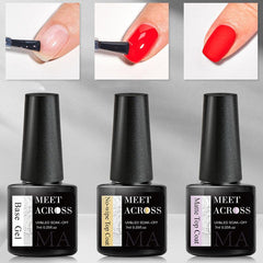 3Pcs Gel Top Coat Base Coat No Wipe Matte & Top Coat for Gel Nail Polish