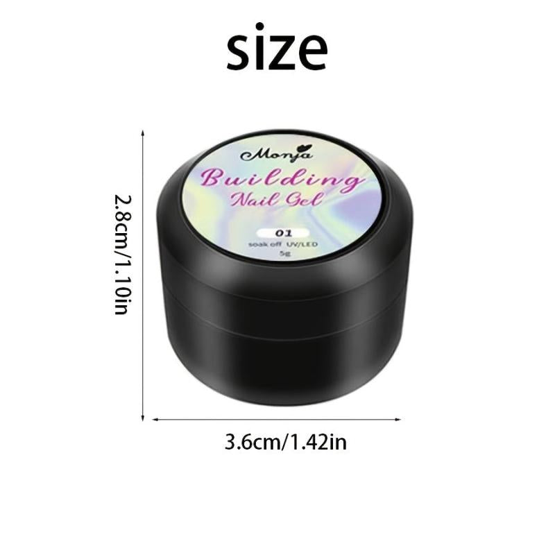 1 Pc Solid Builder Nail Gel Hard Gel 5 Colors Nail Extension Gel Easy Beginner