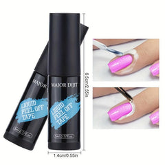 2pcs Nail Peel Off Liquid Set Anti Overflow Glue Edge Latex Tape