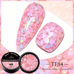 Glitter Gel Nail Polish Set 6 Colors Big Glitter Gel Polish Kit