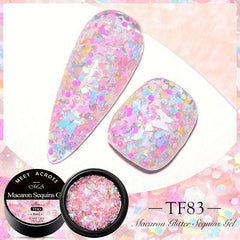 Glitter Gel Nail Polish Set 6 Colors Big Glitter Gel Polish Kit