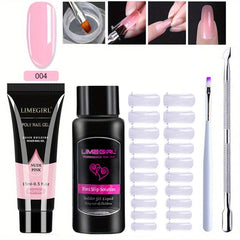 Poly Nail Gel Kit 5 In 1 Nail Extension Builder Gel For Starter