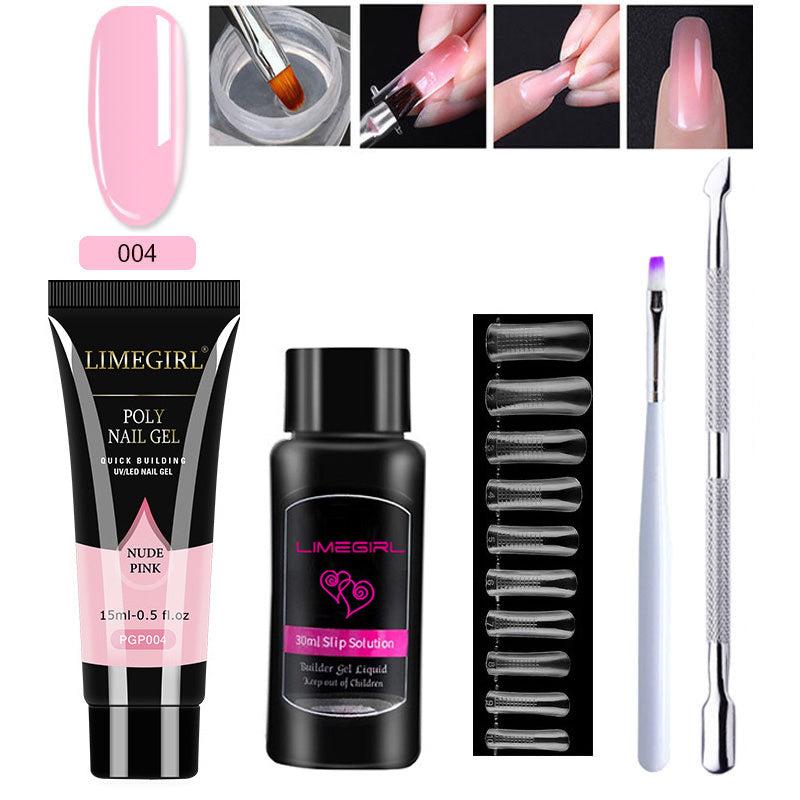 Poly Nail Gel Kit 5 In 1 Nail Extension Builder Gel For Starter
