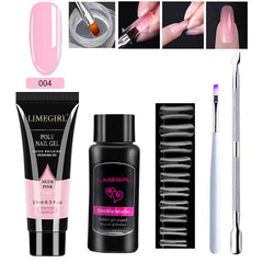 Poly Nail Gel Kit 5 In 1 Nail Extension Builder Gel For Starter