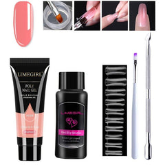 Poly Nail Gel Kit 5 In 1 Nail Extension Builder Gel For Starter
