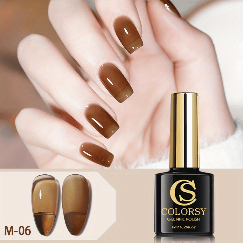 Translucent Tortoise Shell Jelly Crystal Gel Nail Polish