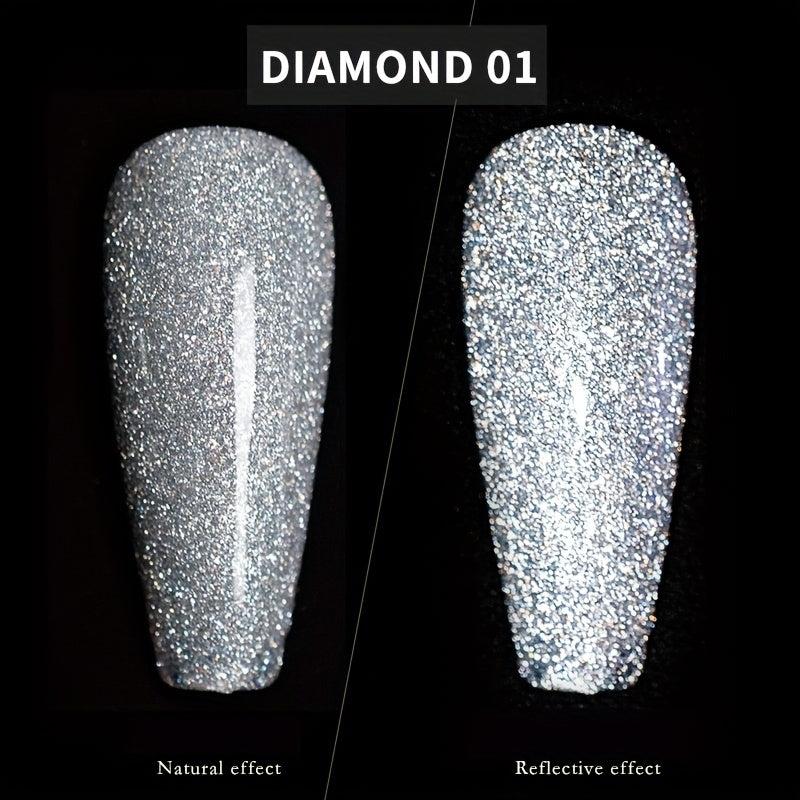 Cat Eye Gel Nail Polish Glitter UV Sequins Reflective Dust