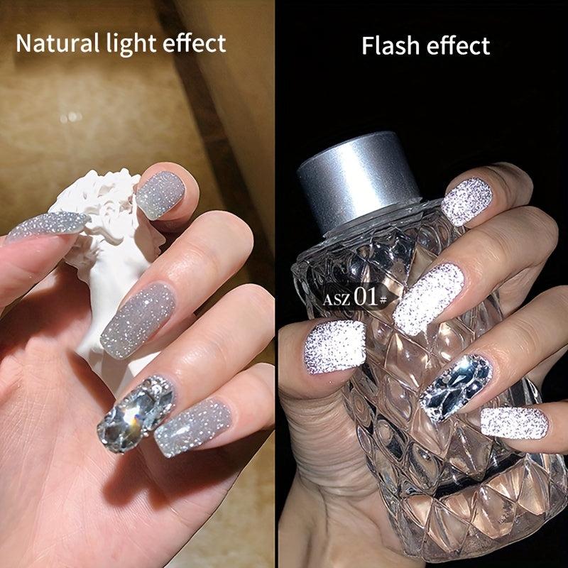 Cat Eye Gel Nail Polish Glitter UV Sequins Reflective Dust