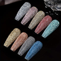 Cat Eye Gel Nail Polish Glitter UV Sequins Reflective Dust