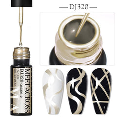 5ml Metallic Gel Nail Polish Mirror Metallic Painting Liner Gel Polish