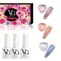 Glitter Sequins Uv Nail Gel Polish Set