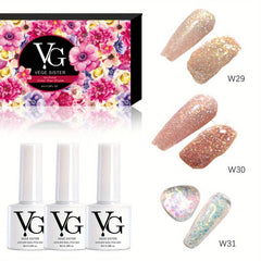 Glitter Sequins Uv Nail Gel Polish Set