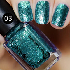 Sequin Nail Polish No-Bake Non-Peeling Lacquer - Multicolor Options