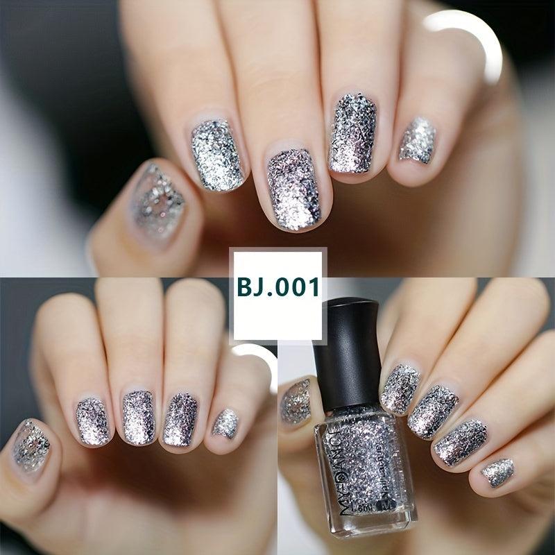 Sequin Nail Polish No-Bake Non-Peeling Lacquer - Multicolor Options